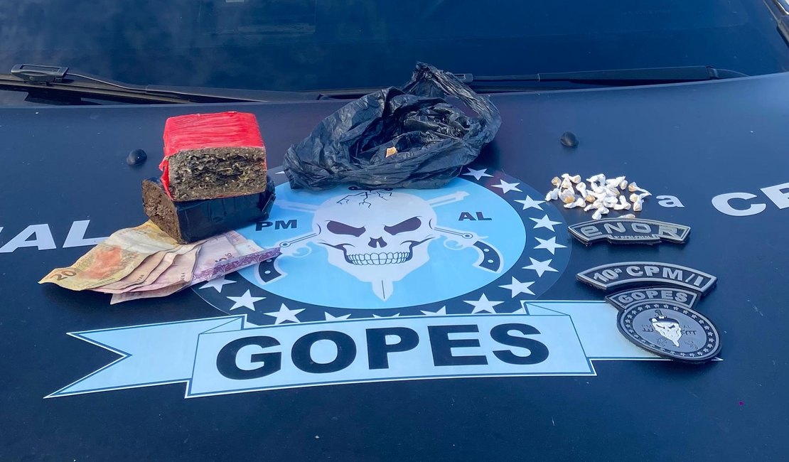 Polícia Militar prende suspeitos de tráfico e apreende drogas em Teotônio Vilela e Maceió