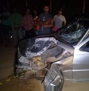 Colisão entre moto e carro provoca a morte de uma pessoa na zona rural de Arapiraca 