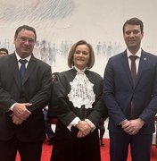 Daniel e Luciano Barbosa representam Arapiraca na posse de Marluce Caldas como ministra do STJ