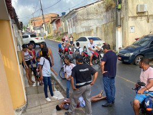 Colisão entre carro e moto deixa jovem ferido em Porto Calvo