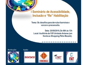 Seminário vai debater desafios e nova modalidade de reabilitação para deficientes visuais em Maceió