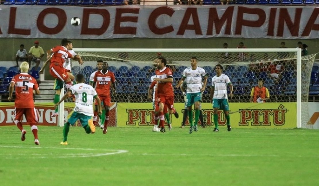 Coruripe recebe o CRB tentando reverter placar do jogo de ida