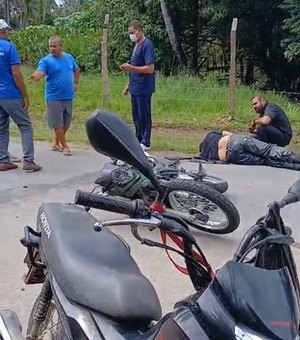 Colisão entre carro e moto deixa homem ferido em São Miguel dos Milagres