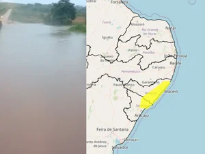 Chuva forte alaga ponte entre Feira Grande e São Sebastião e dificulta travessia na zona rural