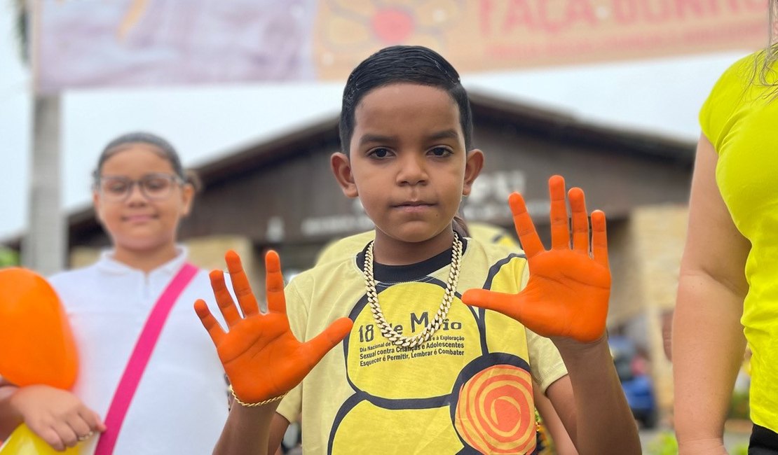 Caminhada contra abuso sexual infantil marca o encerramento das ações do Maio Laranja em Traipu