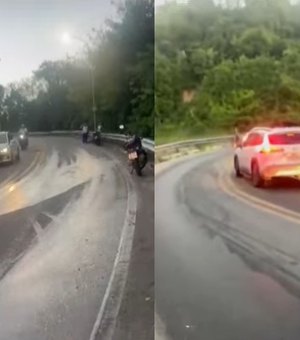 Óleo na pista deixa trânsito lento e provoca acidentes na Avenida Pierre Chalita