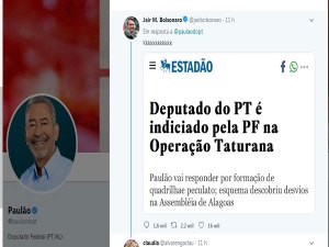 Paulão e Bolsonaro trocam alfinetadas no Twitter