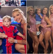 Virginia reage ao ver filho cercado por bailarinas de Leonardo