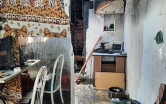 Estrago provocado pelo incêndio