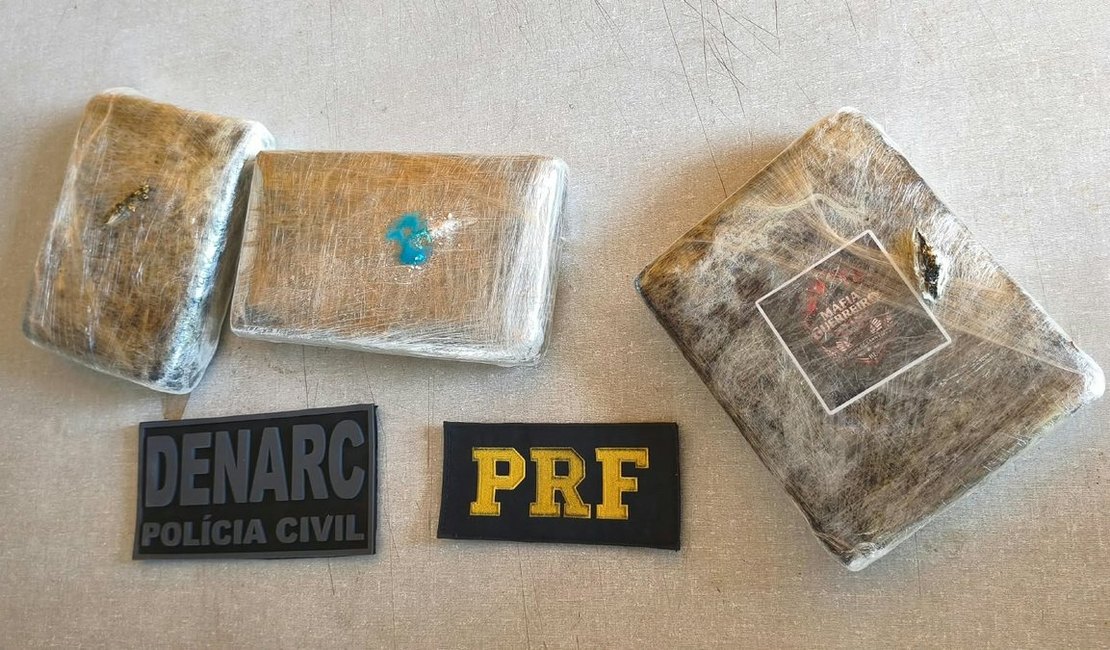 Polícia apreende cocaína e maconha durante abordagem a ônibus na BR-104
