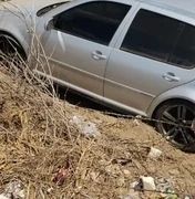 Motorista invade terreno após ser 'fechado' por caminhão na AL-220, em Arapiraca