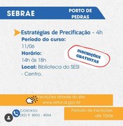Porto de Pedras recebe curso 'Estratégias de Precificação'