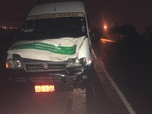 Transporte complementar colide em cavalo na AL 220 em Arapiraca