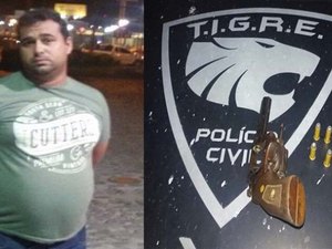 Homem que está sob prisão condicional é preso com arma de fogo