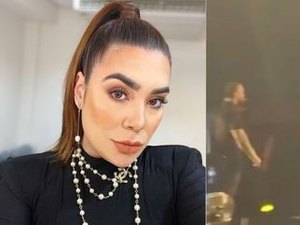 Naiara Azevedo se irrita e dá bronca em fãs que invadiram palco: 'Isso é irresponsável'