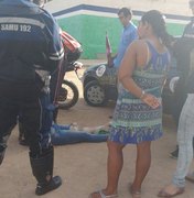 Mulher sofre acidente ao acionar freio dianteiro de moto em Arapiraca