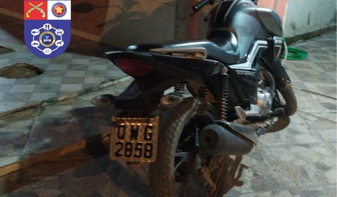 Moto roubada é recuperada no bairro Nova Esperança, em Arapiraca