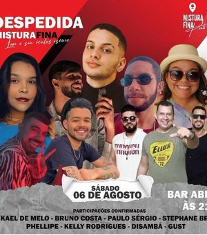 Bar Mistura Fina encerrará atividades com festa de despedida em Arapiraca