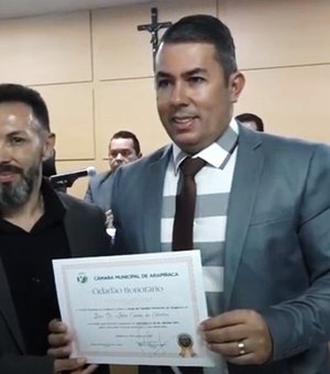 [VÍDEO] Empresário arapiraquense recebe título de cidadão honorário em cerimônia na Câmara de Vereadores