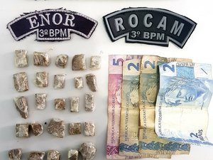 Homem é preso com 27 papelotes de maconha em Arapiraca