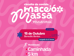 Etapa Outubro Rosa do Circuito de Corrida de Rua será neste domingo (15)