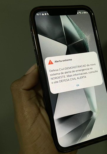 Ouviu um alerta no celular? Fique tranquilo, era só um teste da Defesa Civil