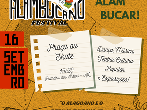 Palmeira dos Índios será palco do Festival Alambucano