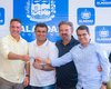 Em Girau, prefeito Bebeto Barros recebe nova ambulância do Samu ao lado de Paulo Dantas