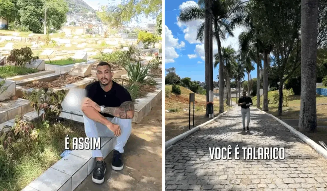 [Vídeo] Corretor de imóveis viraliza ao 'vender' túmulos para talaricos em Vitória
