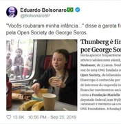 Eduardo Bolsonaro ataca ativista adolescente Greta Thunberg com imagem falsa