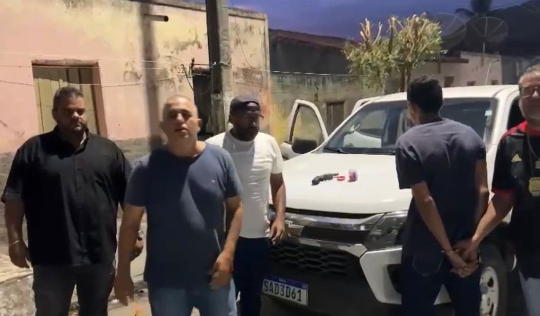 Suspeito de homicídios e outros crimes é preso pela Polícia Civil, em Inhapi