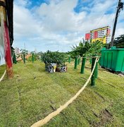 Limpeza e paisagismo transformam ponto de lixo em área de convívio na Gruta