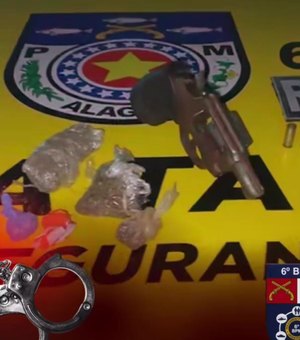Polícia prende homem com arma e drogas após perseguição em Porto Calvo