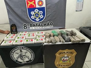 Homem é preso com 20kg de drogas em veículo no Rio Largo