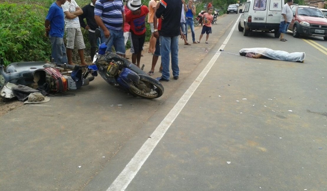 Colisão entre motos deixa um morto e outro ferido em trecho da AL-115