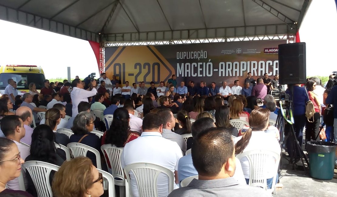 Governador inaugura trecho da duplicação Maceió-Arapiraca na AL-220