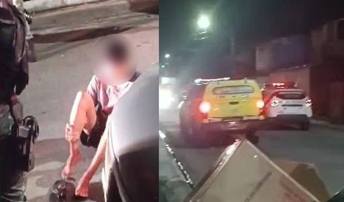 Adolescentes fraturam pernas após colisão com viatura em Maceió; moto tinha queixa de roubo