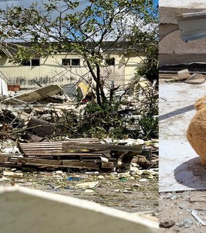 [Vídeo] Imagens mostram detalhes da destruição causada por desabamento de prédio, em Maceió