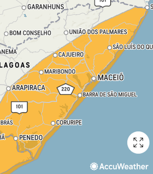 Inmet emite Alerta Laranja de chuvas para boa parte de Alagoas