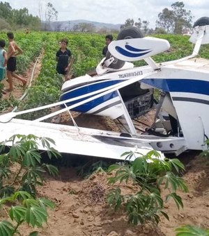 Aeronave de pequeno porte cai em Guarabira e deixa feridos