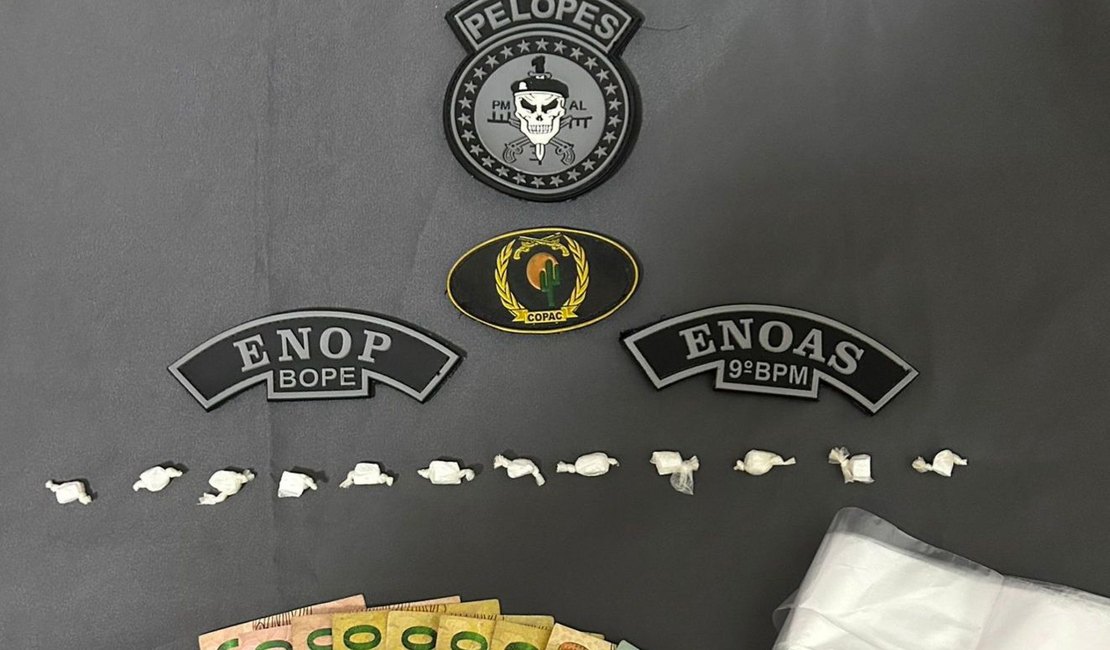 Mulher é presa em flagrante por tráfico de drogas em Delmiro Gouveia