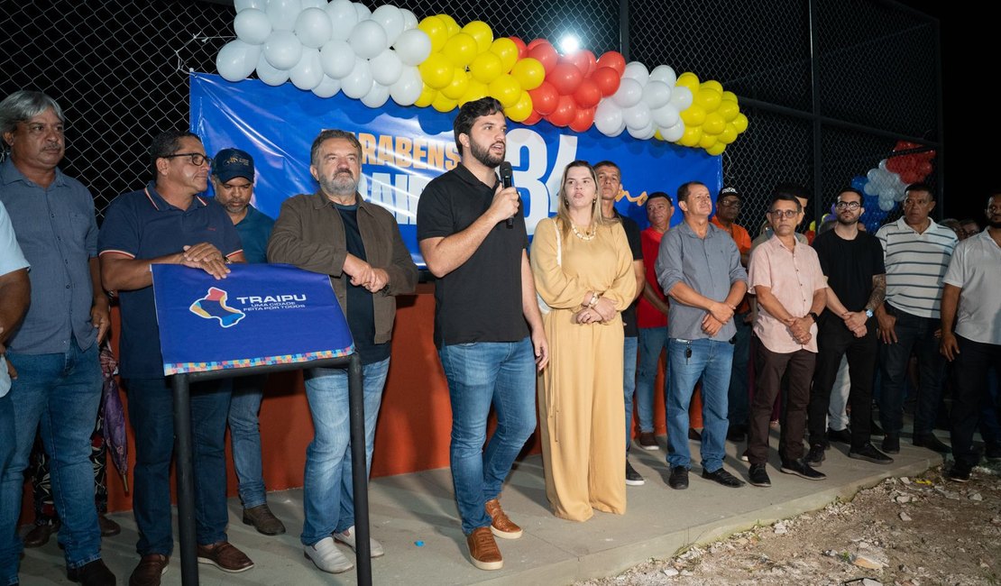 Traipu inaugura quadras esportivas durante programação dos 134 anos do município