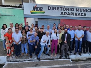 Cinco vereadores, ex-parlamentares, secretários e empresários: MDB Arapiraca mostra força com chapa proporcional