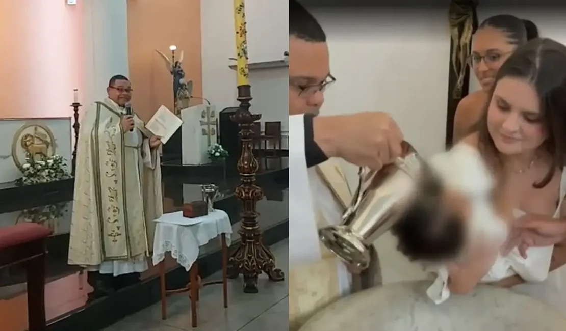 Padre evita falar nome de bebê em batizado; saiba o motivo
