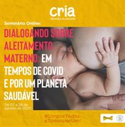 CRIA promove lives para discutir aleitamento materno