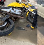 Acidente entre carro e moto deixa duas pessoas gravemente feridas no município de Campo Alegre