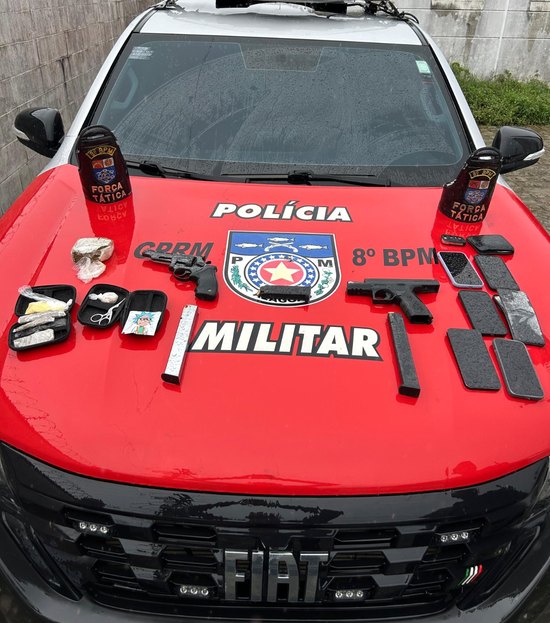 Ação da PM resulta em prisão de grupo armado envolvido em homicídios e tráfico de drogas em Pilar