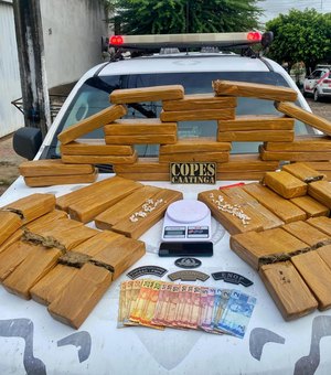 Após denúncia anônima, Polícia Militar apreende mais de 41 quilos de drogas em Santana do Ipanema