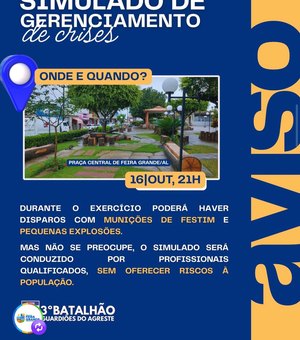 Simulado de gerenciamento de crises mobiliza forças de segurança em Feira Grande