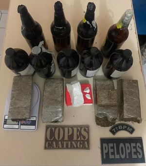 Polícia Militar apreende arma de fogo, maconha, cocaína e clorofórmio em ações no interior